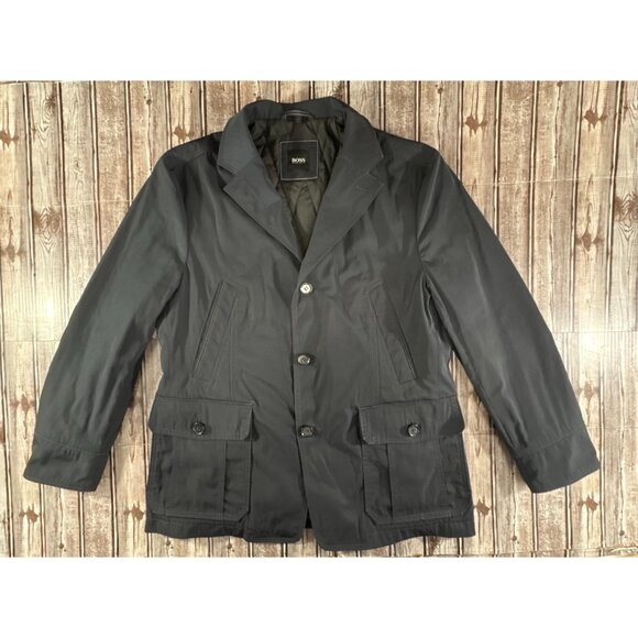 BOSS Hugo Boss Carmino Quilted Lining Jacket Coat blazer sz 44 R color navy - Picture 1 of 10